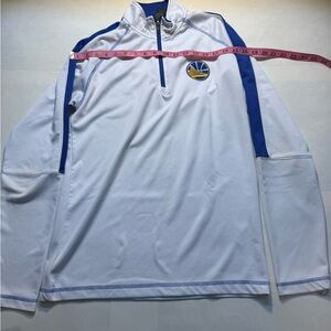 White and Blue Quarter-Zip Pullover